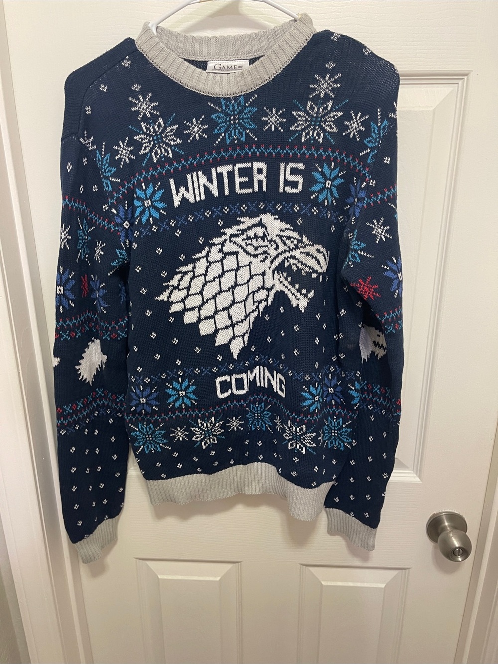 Game of Thrones 'Winter Is Coming' Navy Knit Sweater